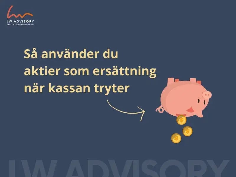 Så använder du aktier som ersättning när kassan tryter